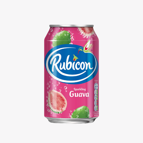 Rubicon Guava tropical fruit drink bursting with sweet exotic flavor.